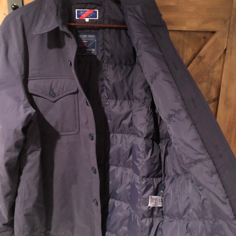 Navy Down Button up Jacket by Best Made Co.